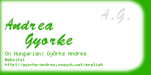 andrea gyorke business card